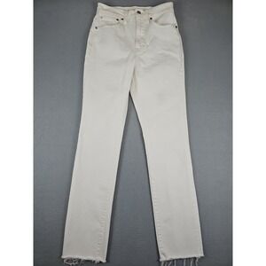 Madewell Size 26x30 The Perfect Vintage Jean High Rise Raw Hem Tile White